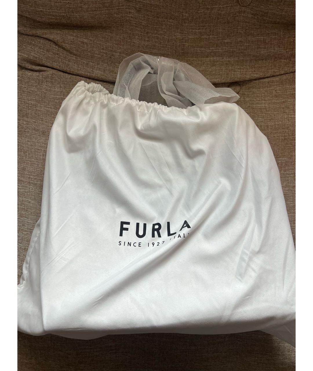 FURLA Синяя жаккардовая сумка тоут, фото 4