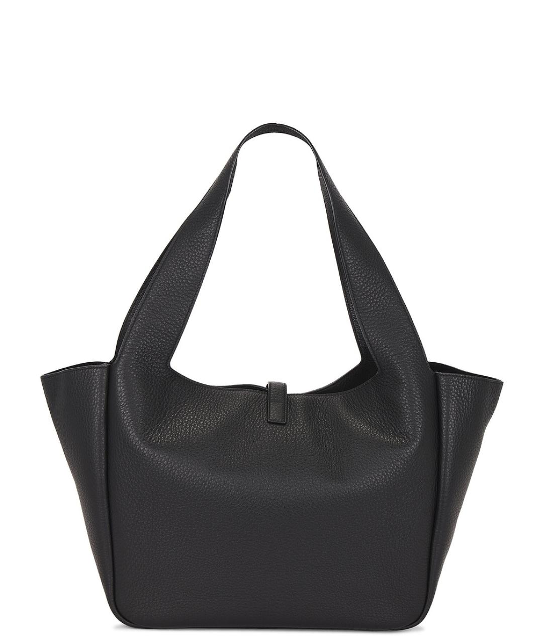 SAINT LAURENT Черная кожаная сумка тоут, фото 2