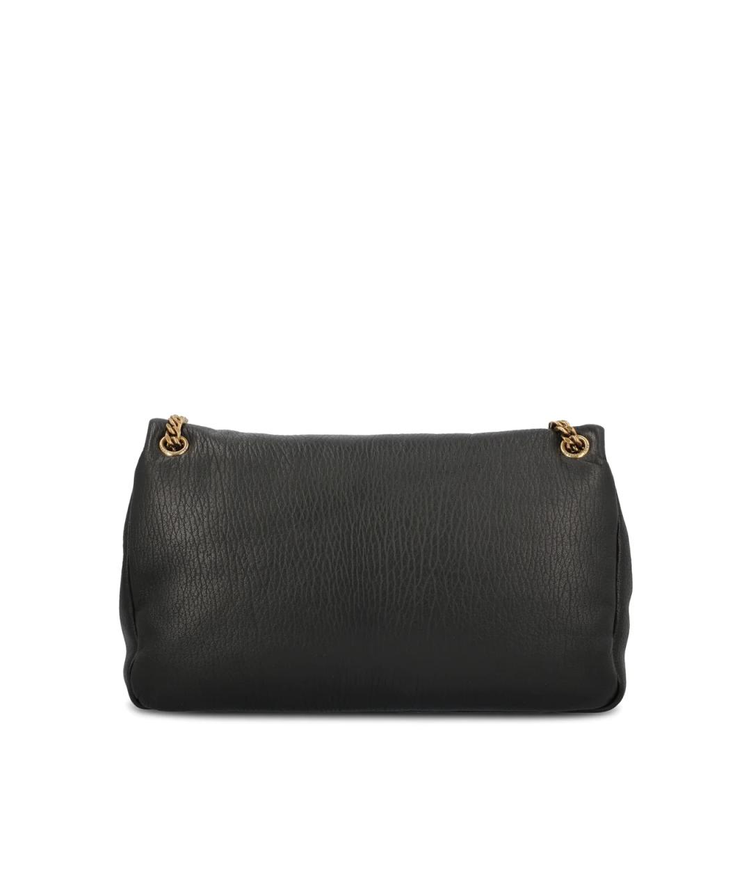 SAINT LAURENT Черная кожаная сумка через плечо, фото 2