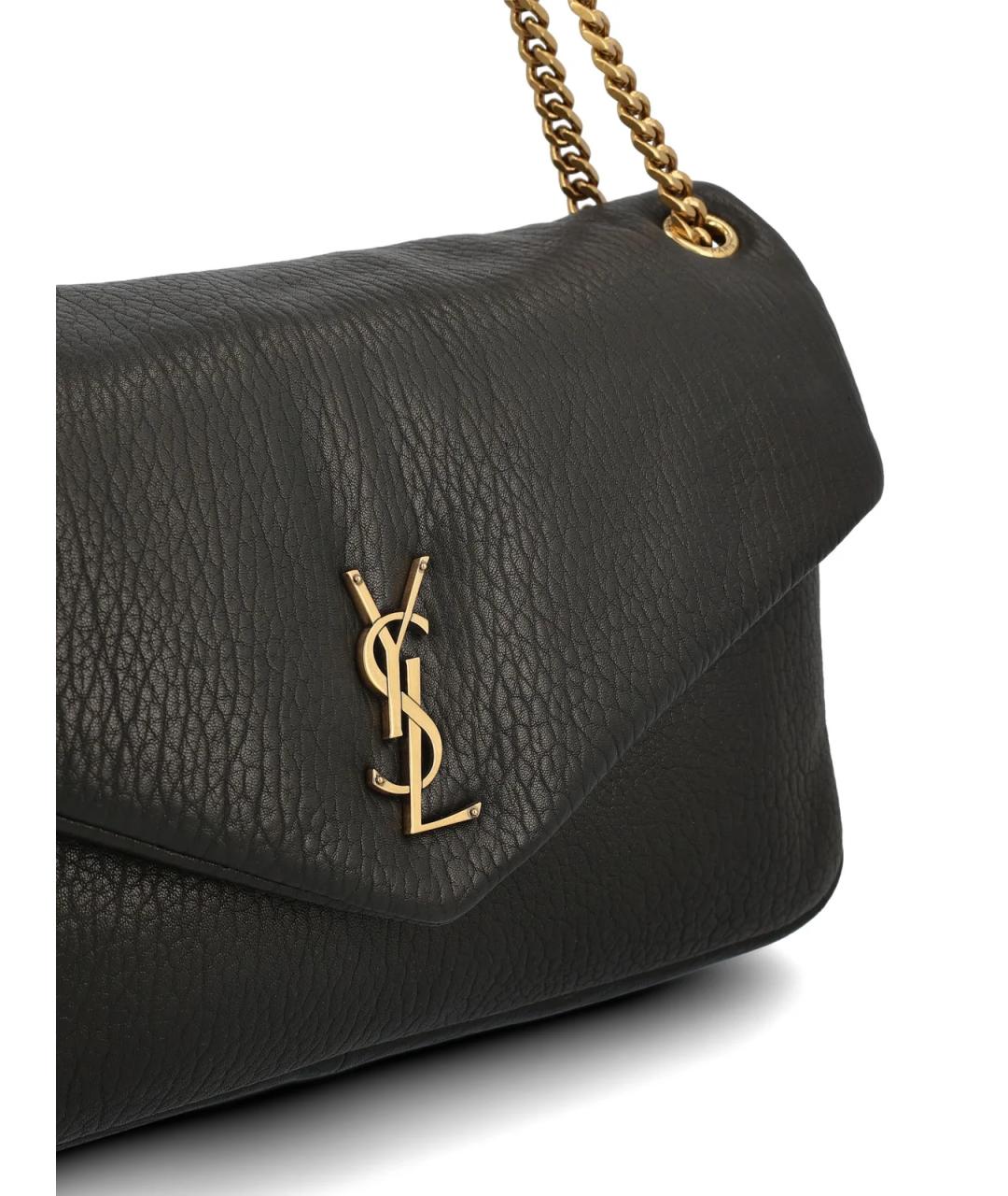 SAINT LAURENT Черная кожаная сумка через плечо, фото 4