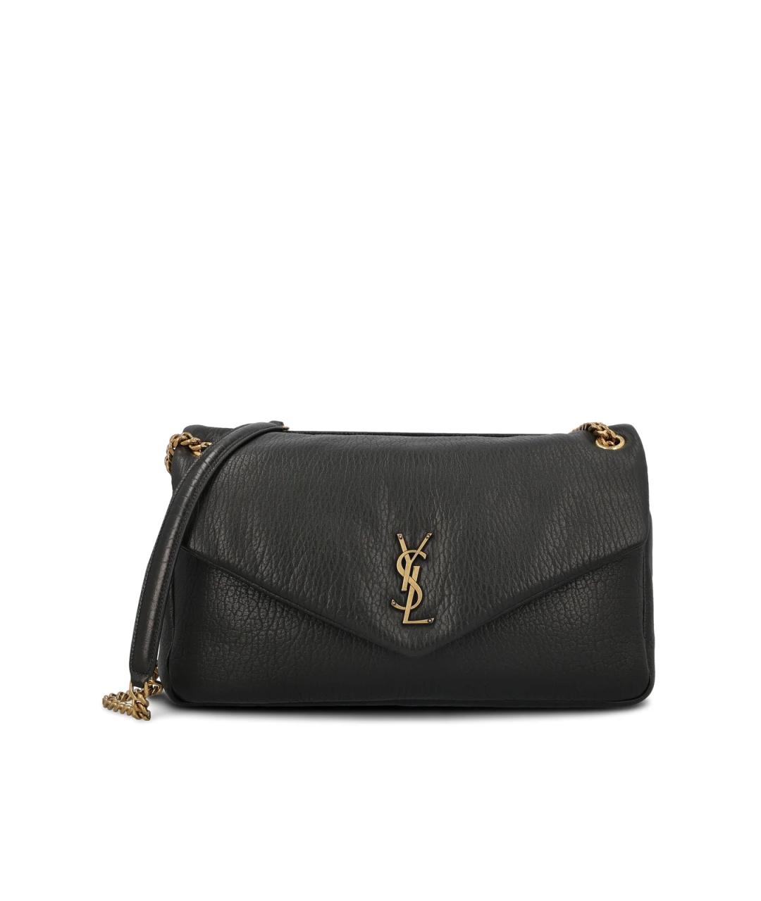 SAINT LAURENT Черная кожаная сумка через плечо, фото 1