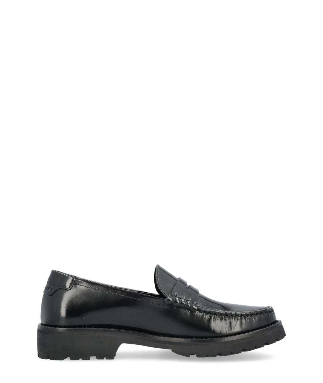 SAINT LAURENT Черные кожаные лоферы, фото 1