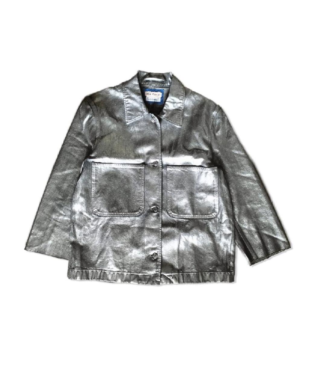 ACNE STUDIOS Серебряная хлопковая куртка, фото 4