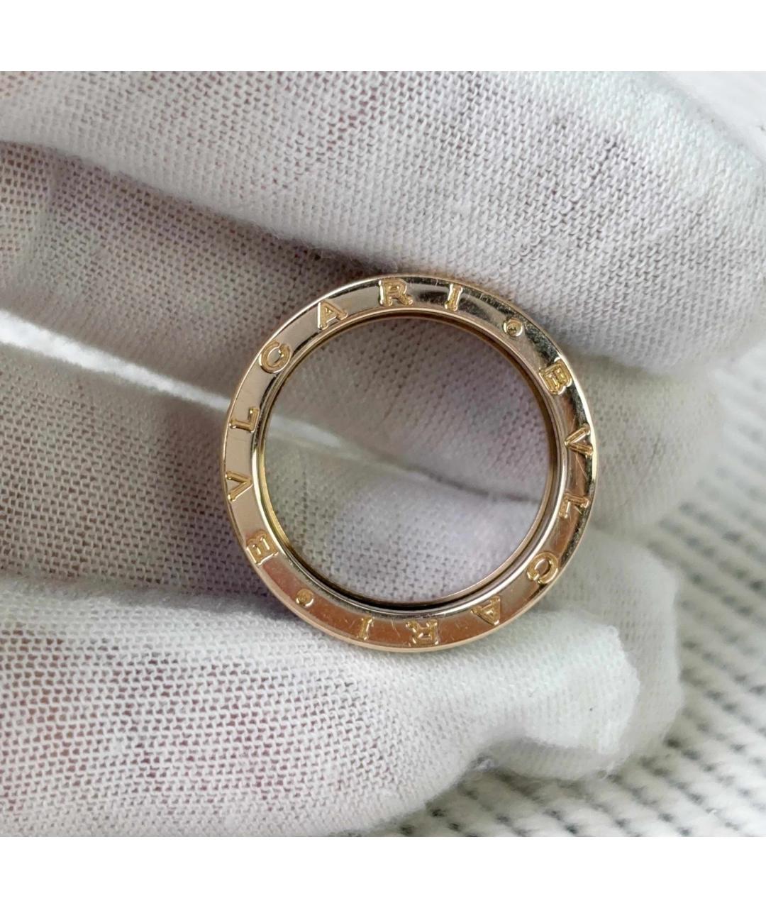 BVLGARI Черное кольцо из розового золота, фото 4