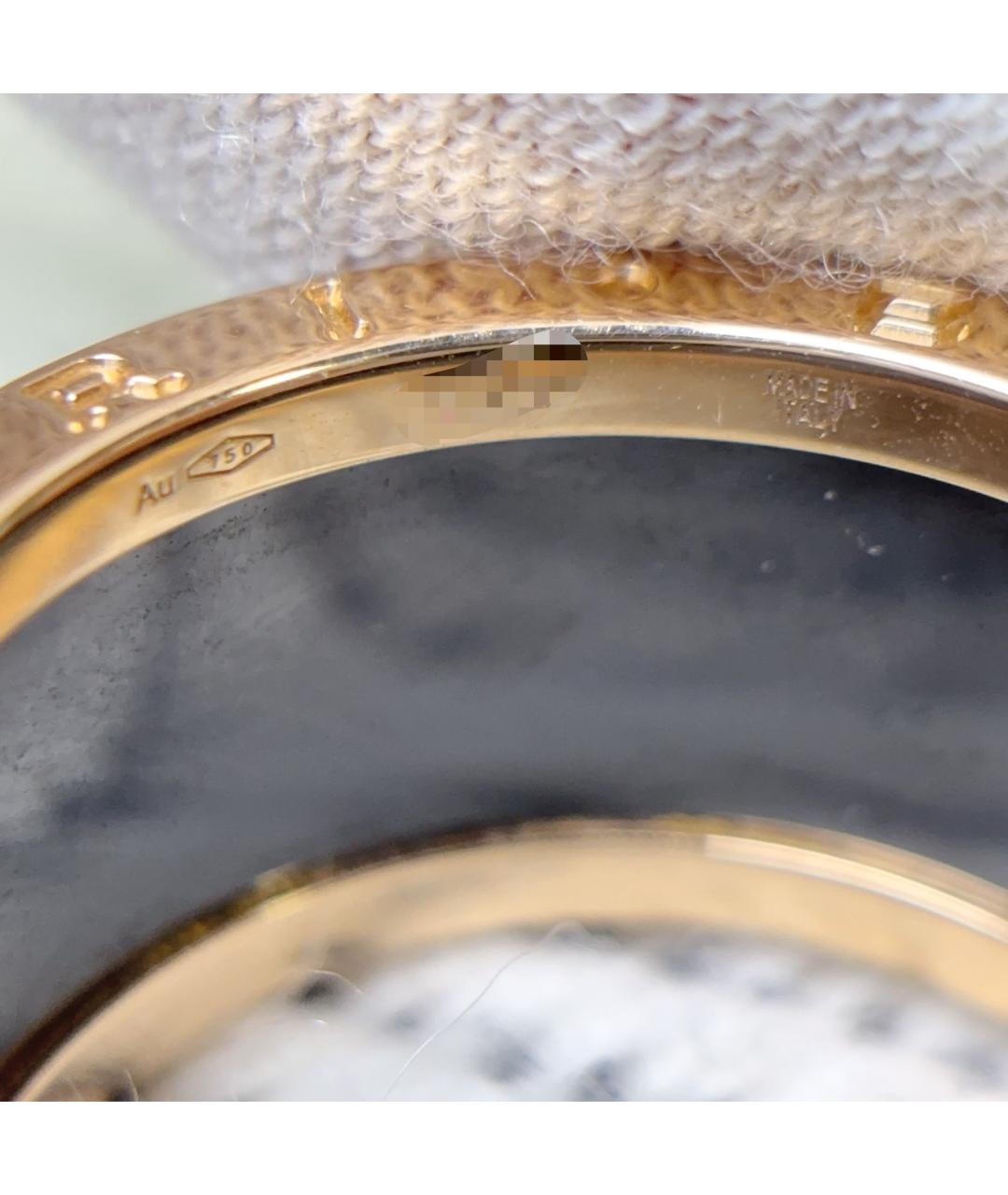 BVLGARI Черное кольцо из розового золота, фото 5