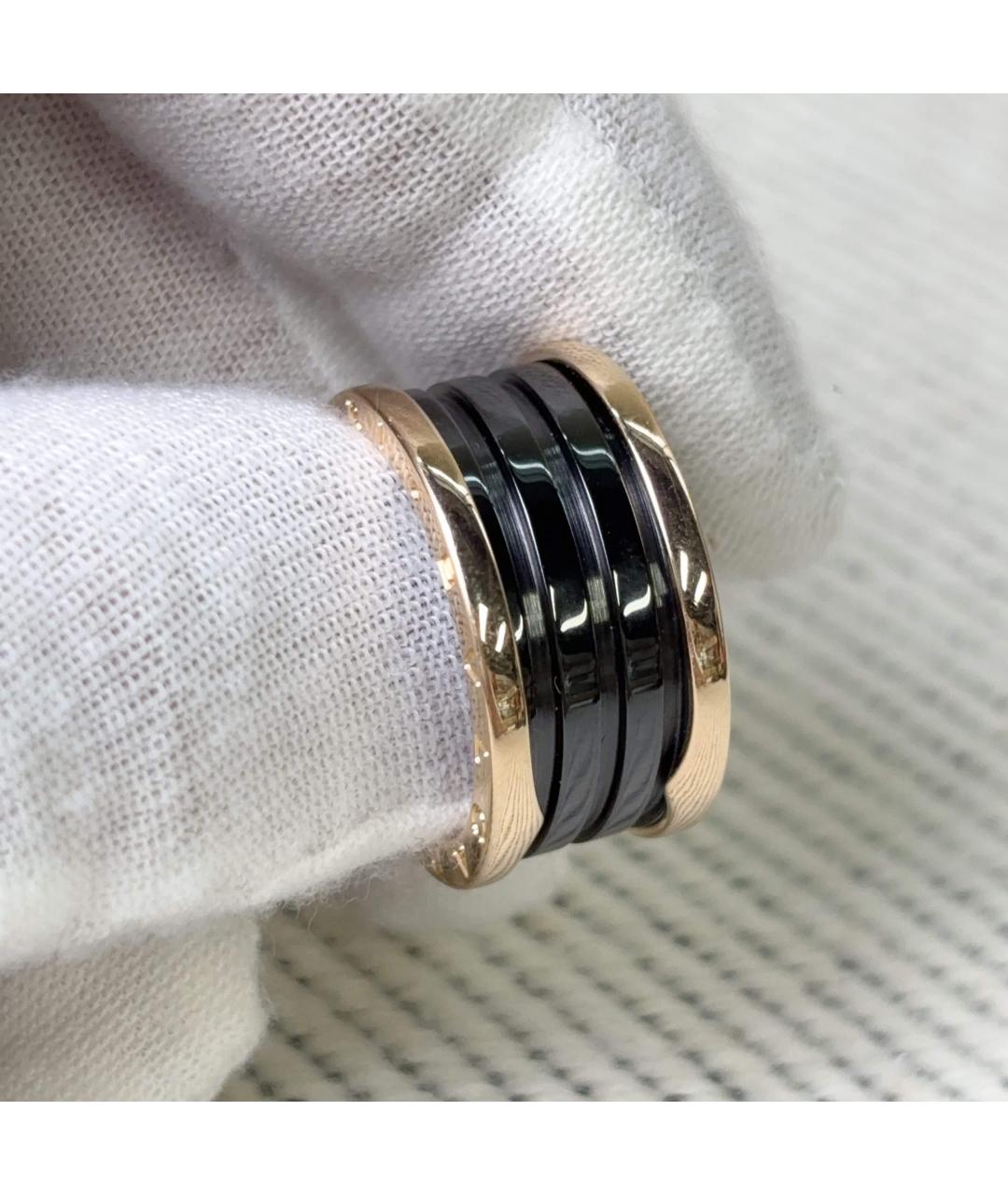 BVLGARI Черное кольцо из розового золота, фото 3