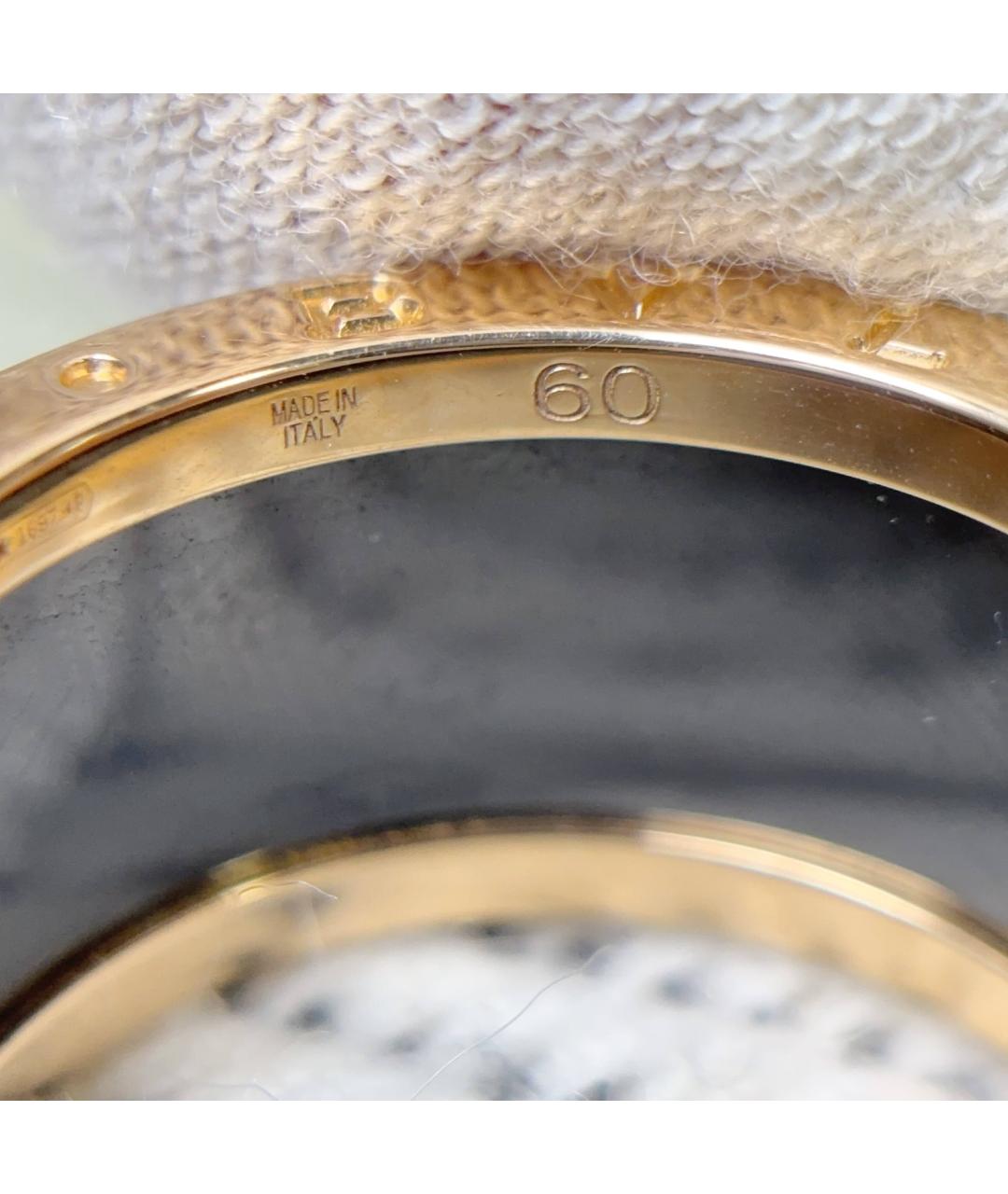 BVLGARI Черное кольцо из розового золота, фото 6