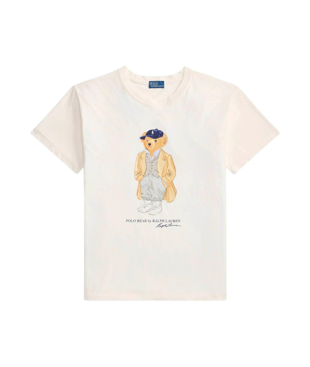 POLO RALPH LAUREN Бежевая хлопковая футболка, фото 1