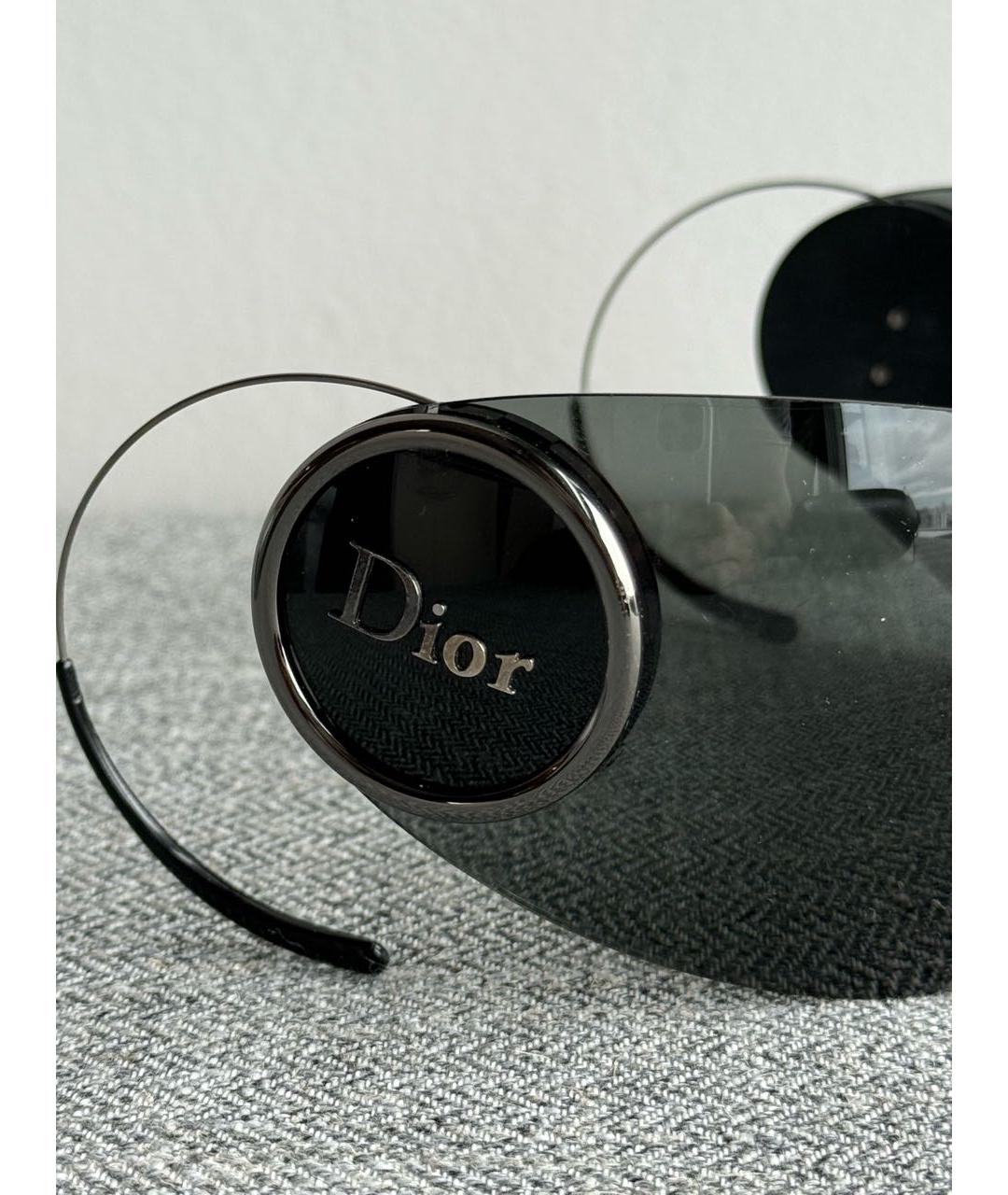 CHRISTIAN DIOR Черные пластиковые солнцезащитные очки, фото 3