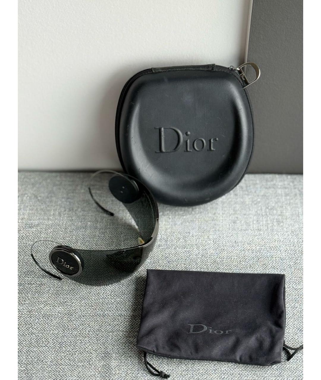 CHRISTIAN DIOR Черные пластиковые солнцезащитные очки, фото 4