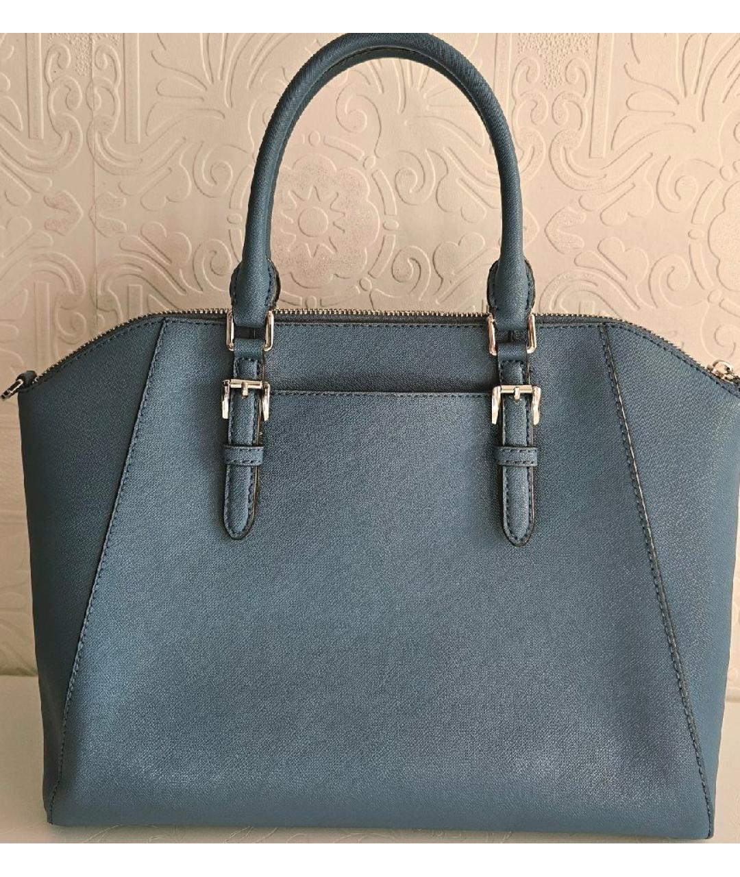 MICHAEL KORS Синяя кожаная сумка тоут, фото 4