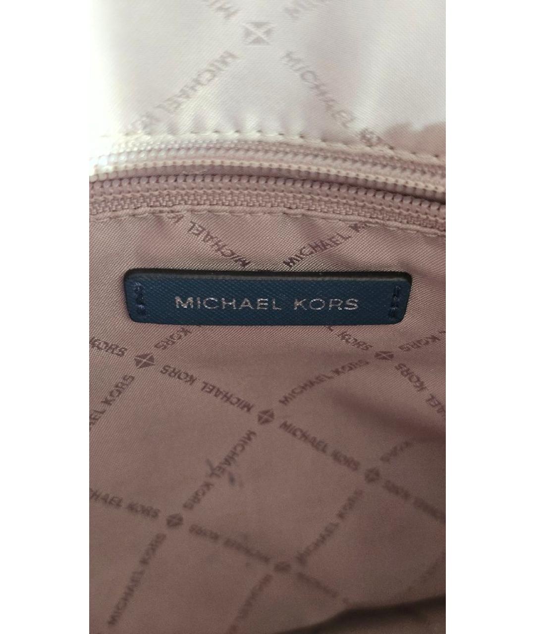 MICHAEL KORS Синяя кожаная сумка тоут, фото 7