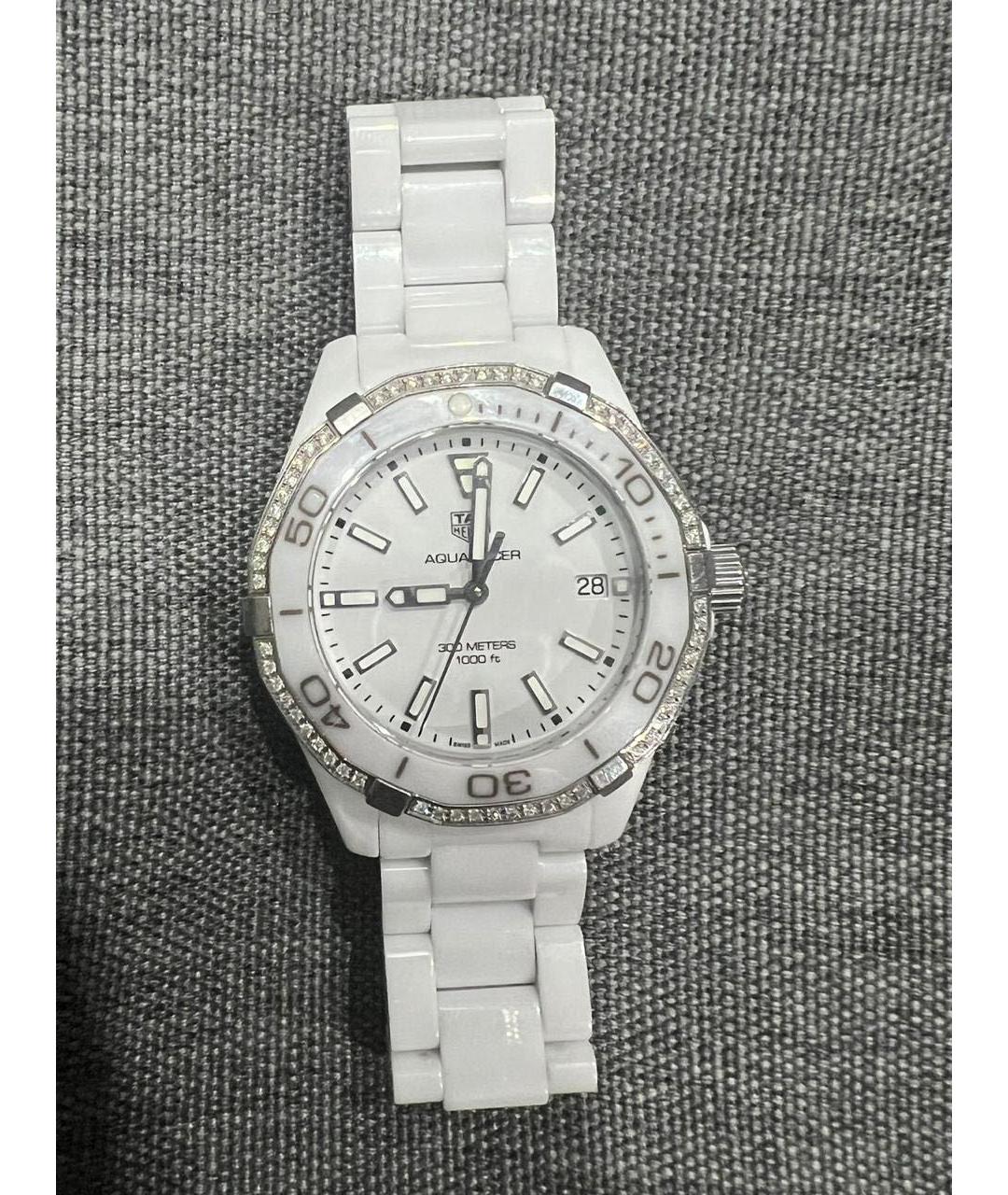 TAG HEUER Белые керамические часы, фото 2