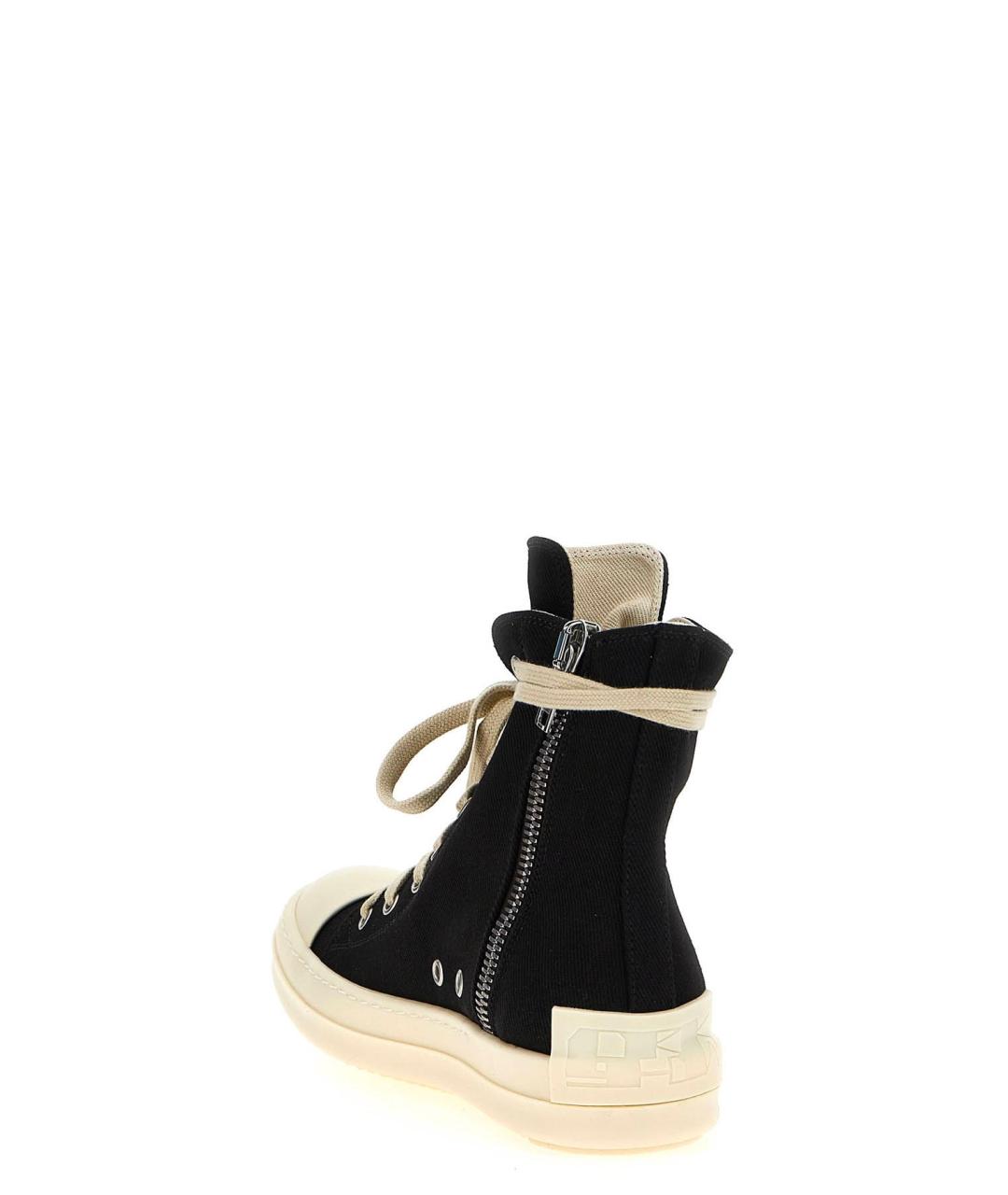 RICK OWENS DRKSHDW Черные текстильные кеды, фото 3