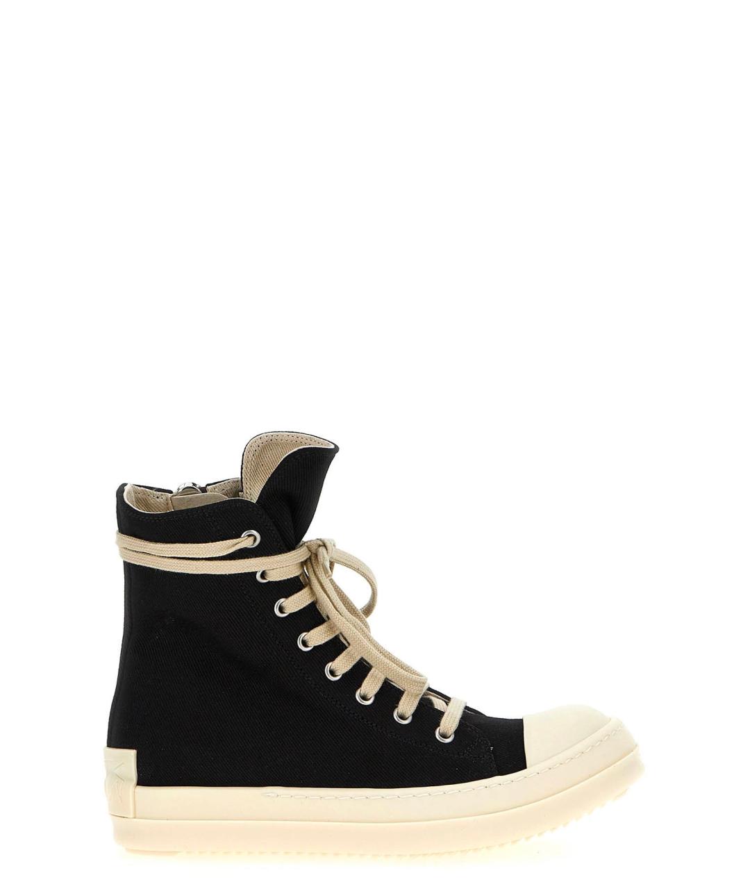 RICK OWENS DRKSHDW Черные текстильные кеды, фото 1