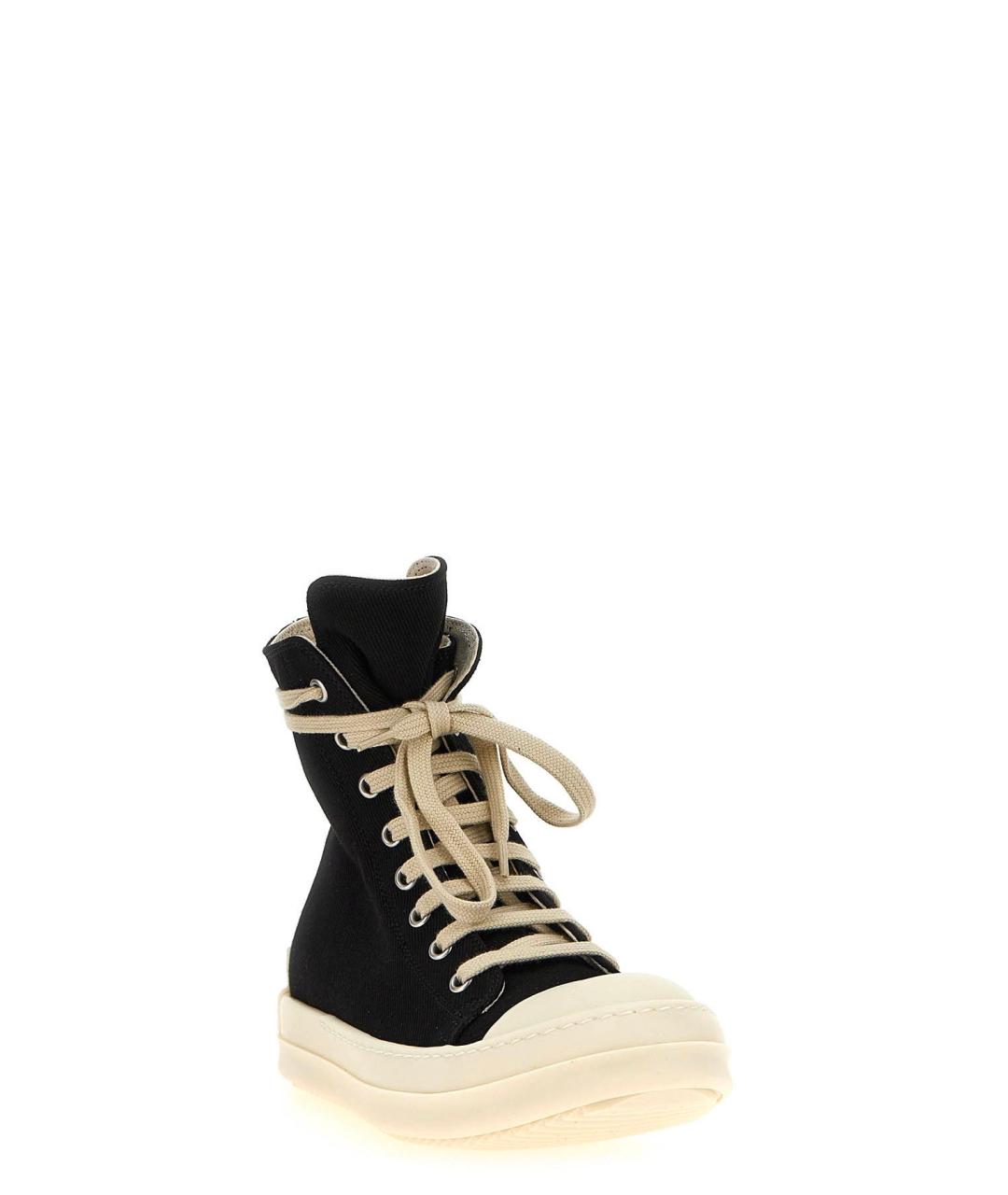 RICK OWENS DRKSHDW Черные текстильные кеды, фото 2