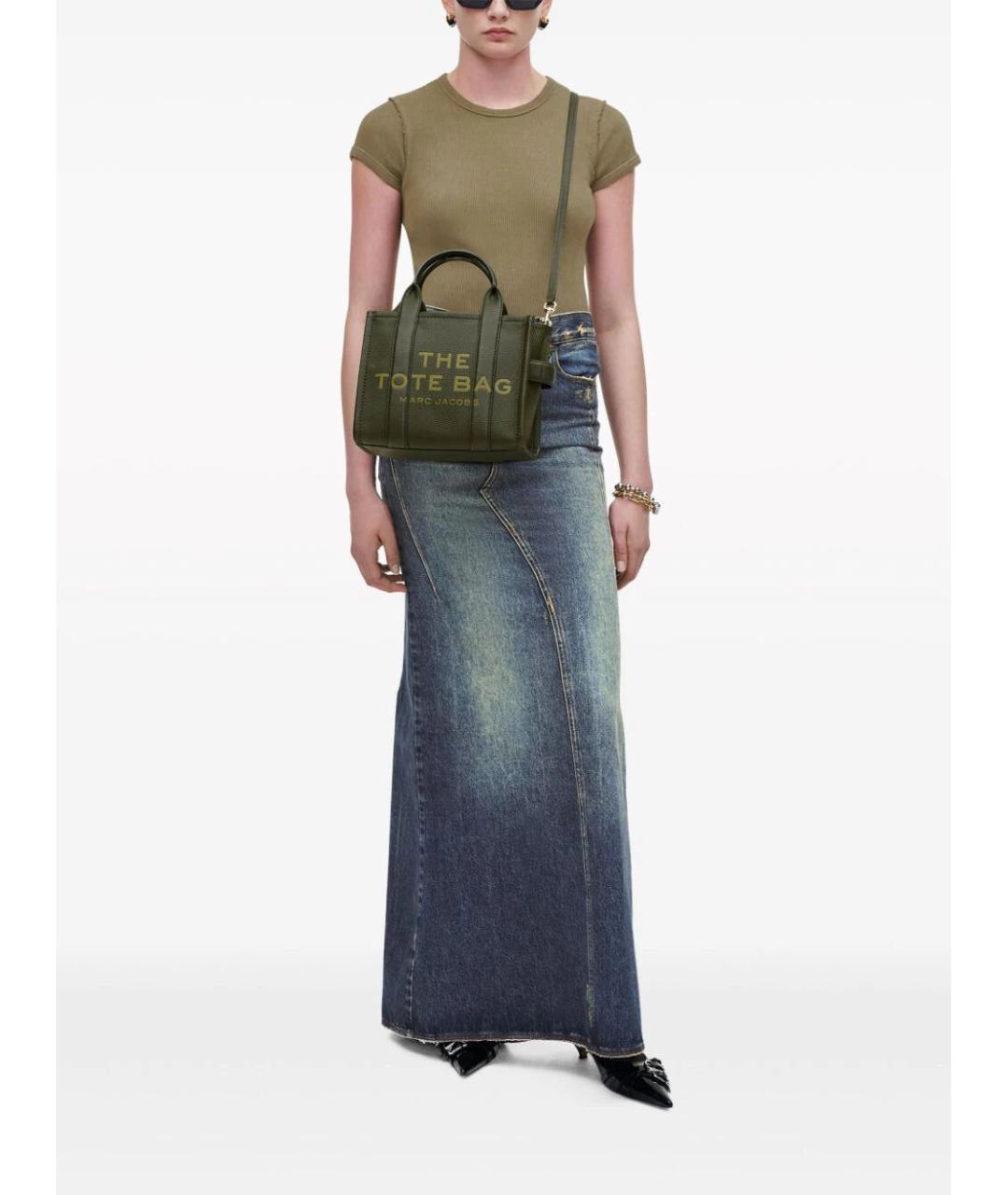 MARC JACOBS Зеленая кожаная сумка тоут, фото 3