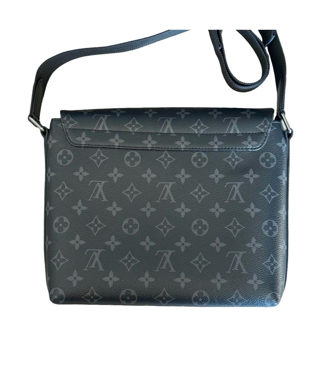 LOUIS VUITTON Черная жаккардовая сумка на плечо, фото 3