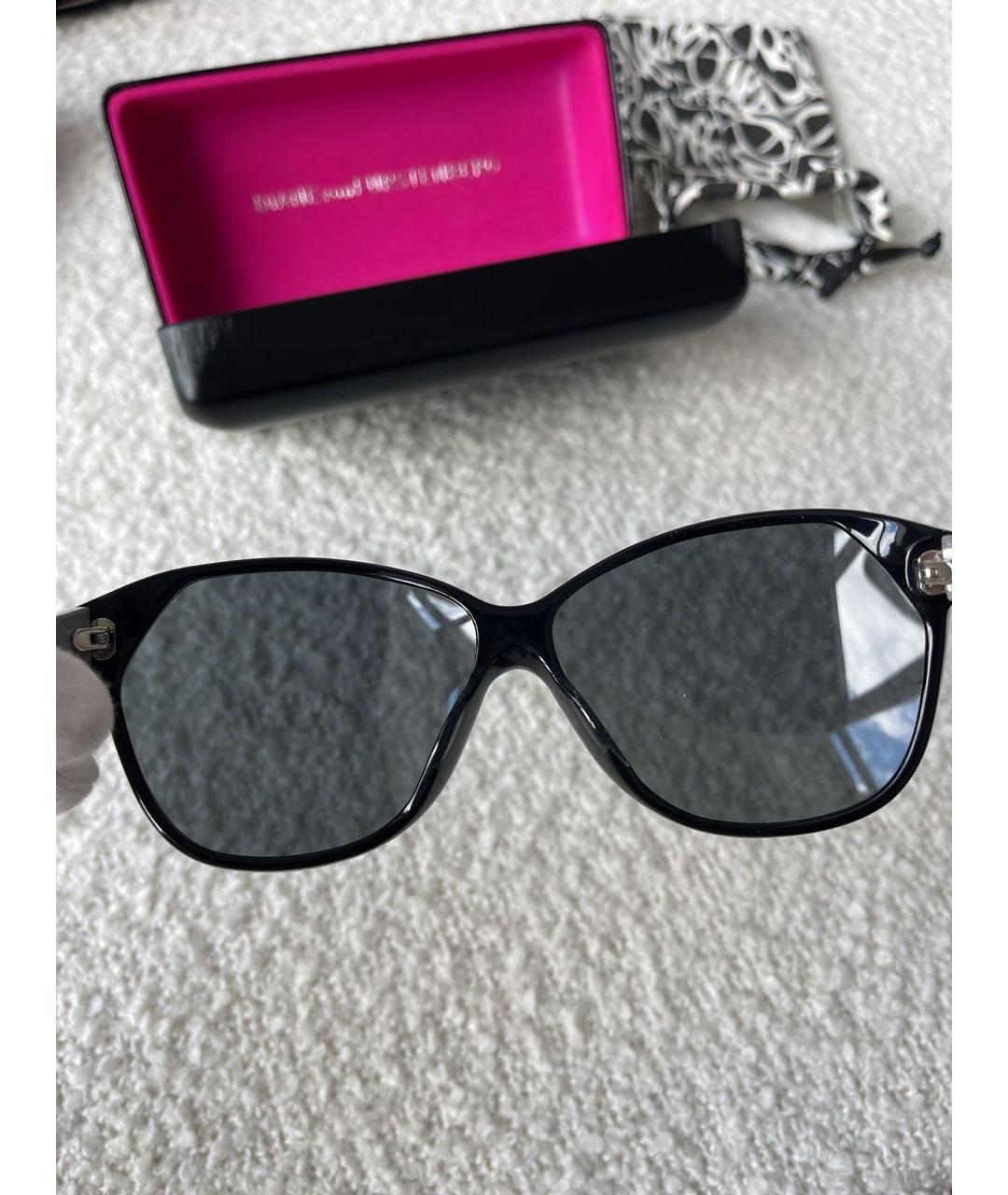 DIANE VON FURSTENBERG Черные пластиковые солнцезащитные очки, фото 2
