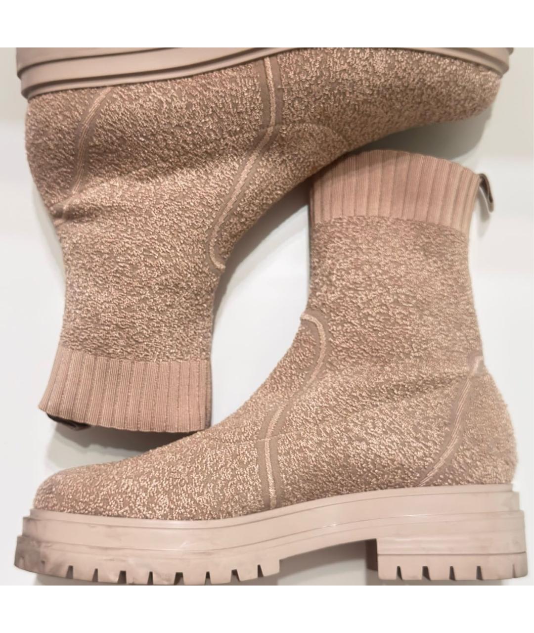 GIANVITO ROSSI Розовые текстильные ботинки, фото 3