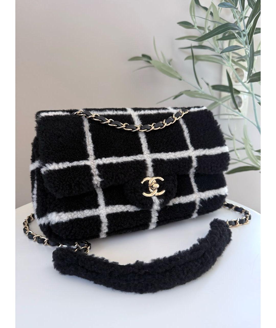 CHANEL Черная шелковая сумка через плечо, фото 3