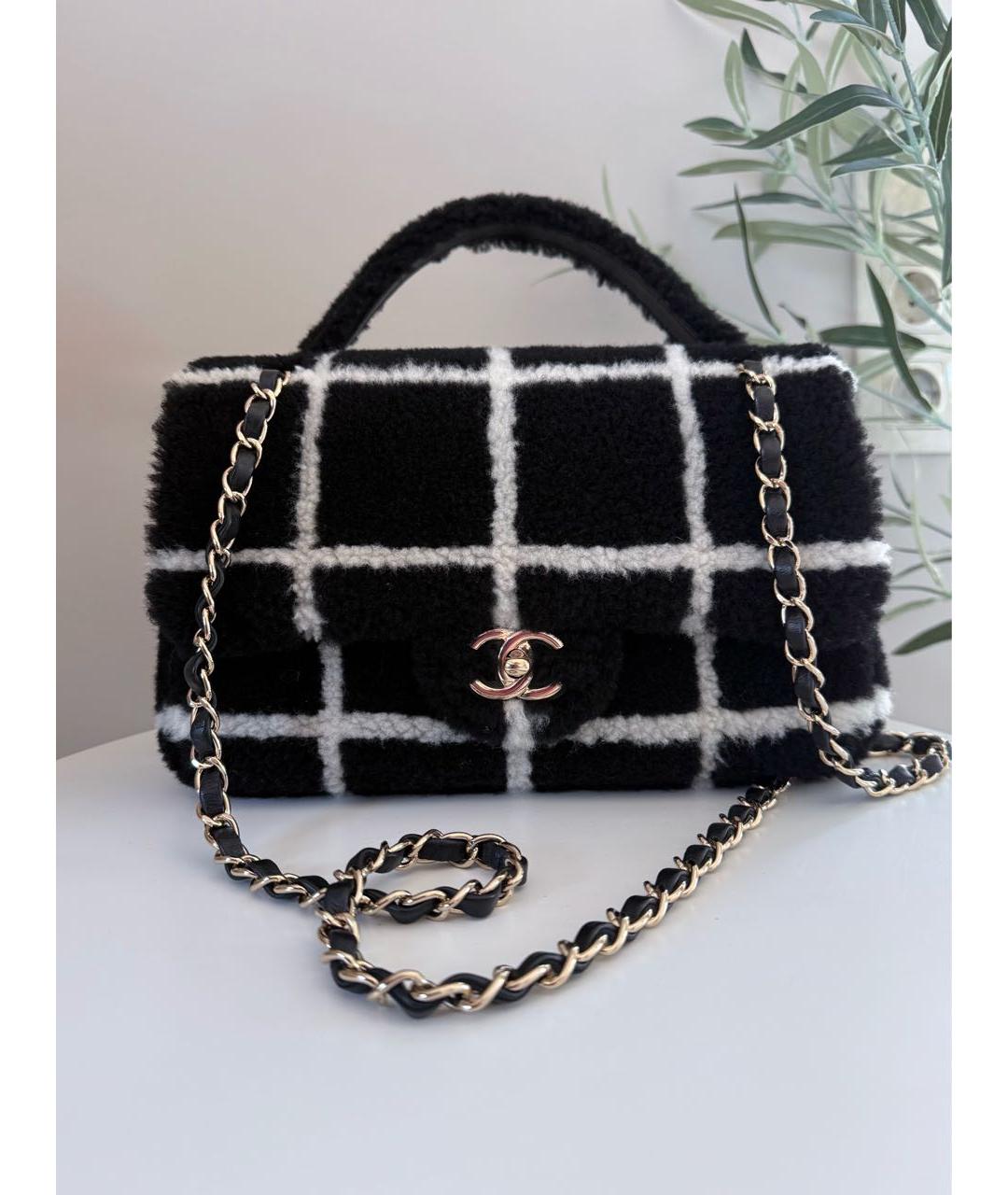 CHANEL Черная шелковая сумка через плечо, фото 2