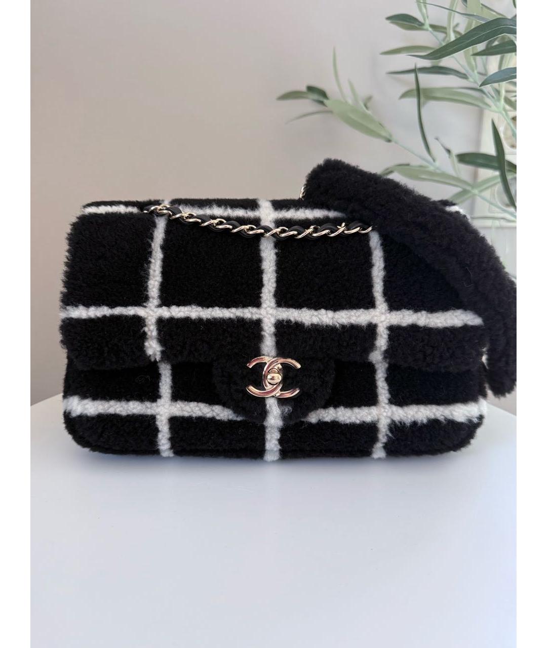CHANEL Черная шелковая сумка через плечо, фото 4