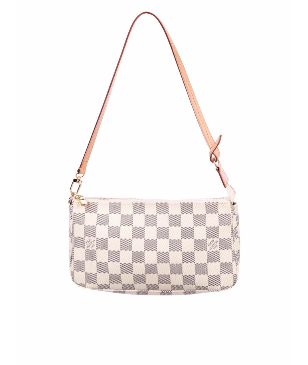 LOUIS VUITTON Бежевая кожаная сумка с короткими ручками, фото 1