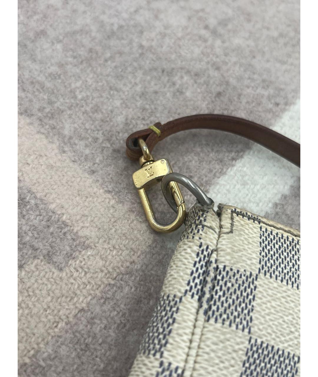 LOUIS VUITTON Бежевая кожаная сумка с короткими ручками, фото 8