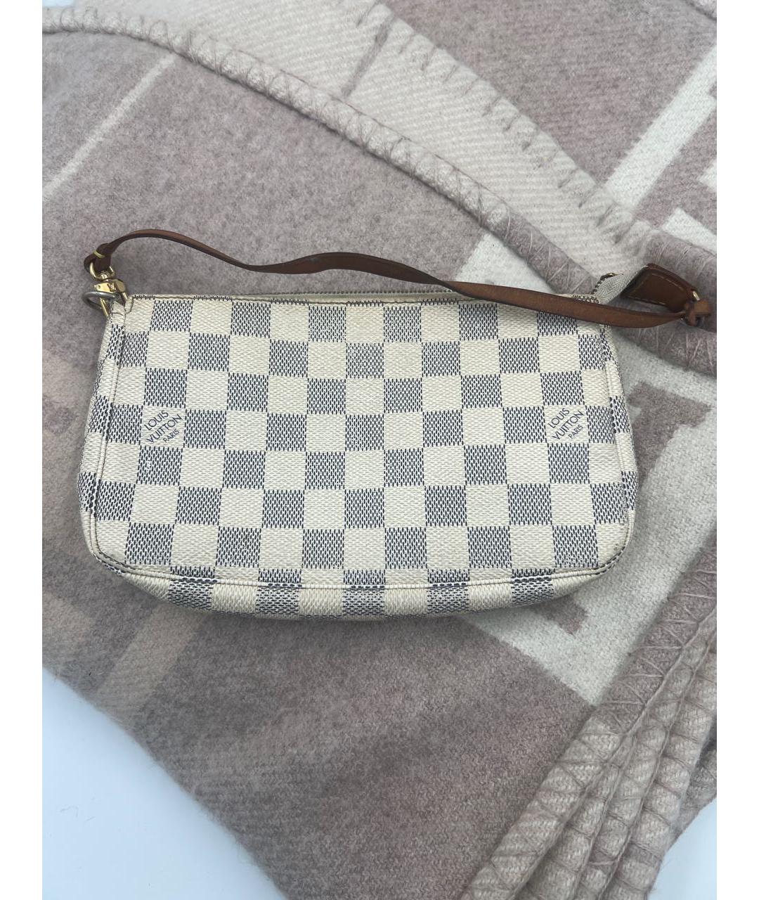 LOUIS VUITTON Бежевая кожаная сумка с короткими ручками, фото 2