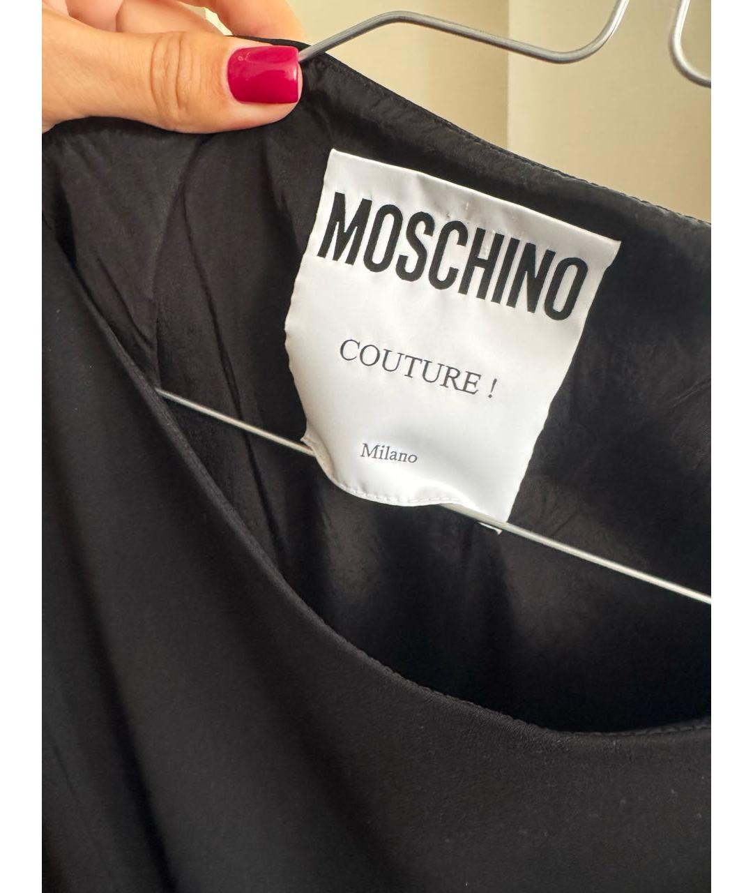 MOSCHINO Черное полиэстеровое коктейльное платье, фото 3