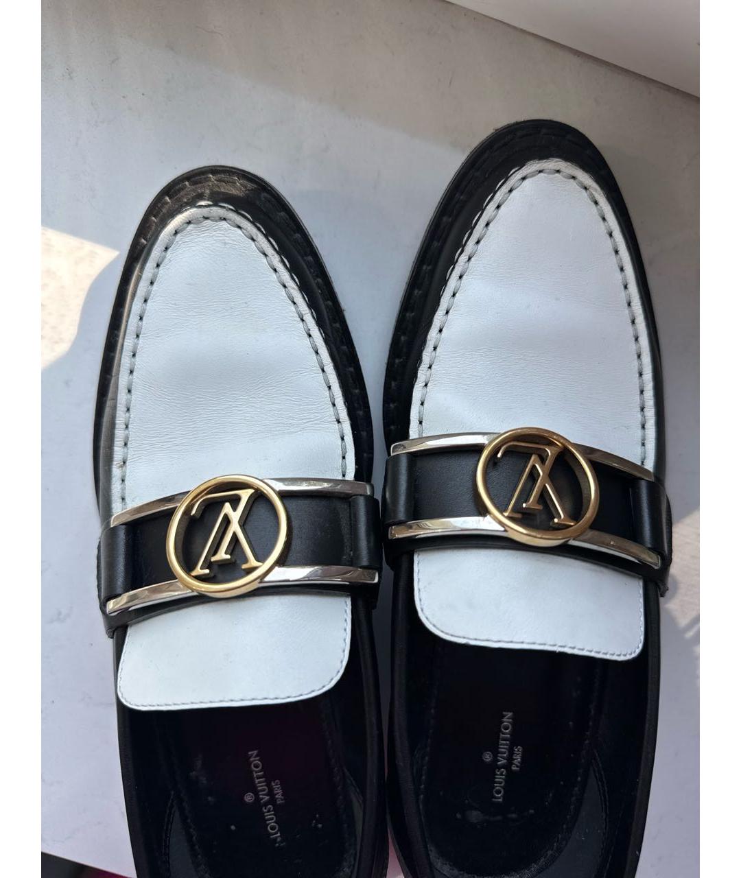LOUIS VUITTON Черные кожаные лоферы, фото 5