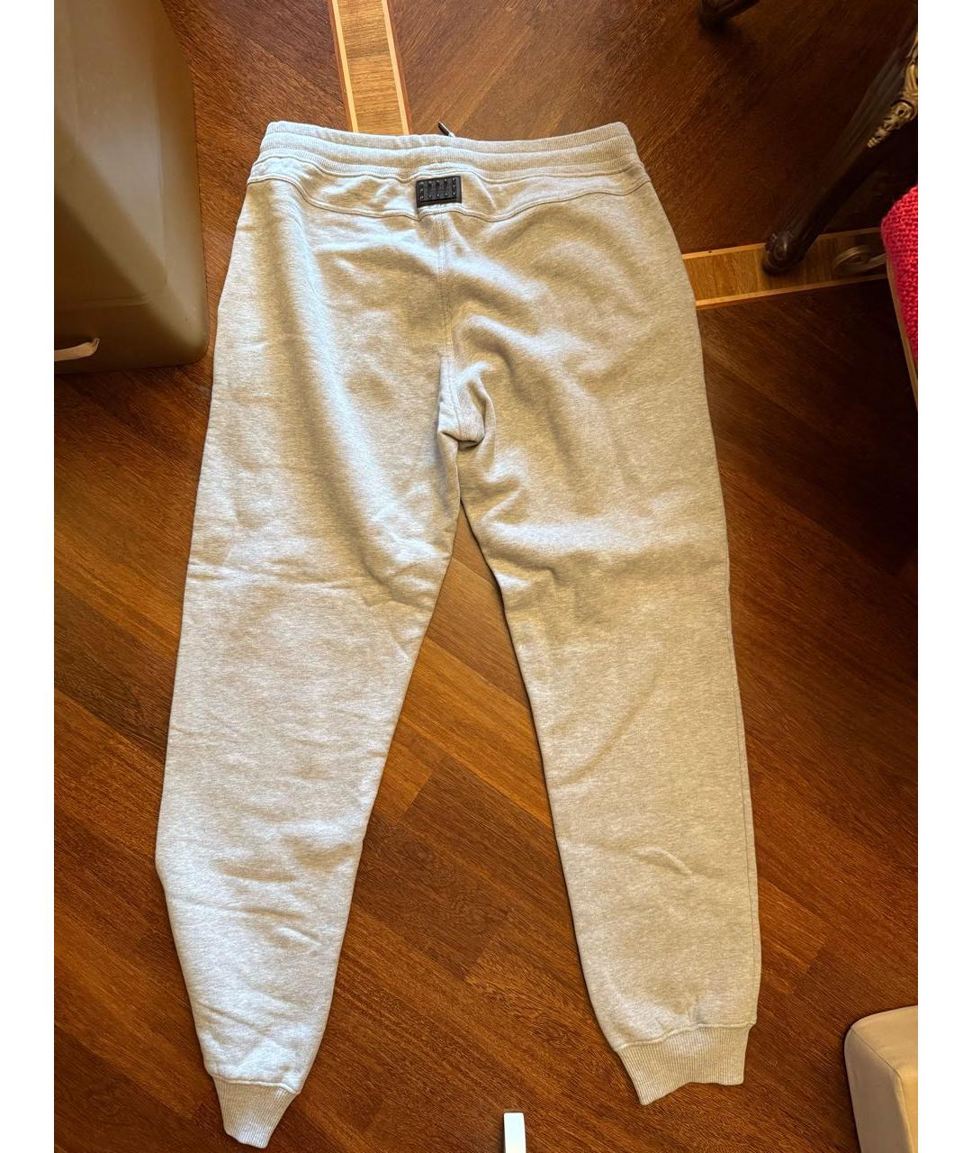 PHILIPP PLEIN Серый хлопковый спортивный костюм, фото 2