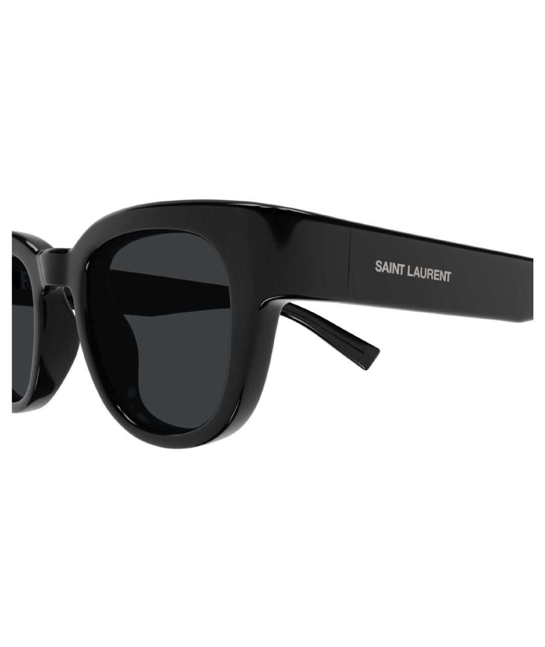 SAINT LAURENT Черные пластиковые солнцезащитные очки, фото 2