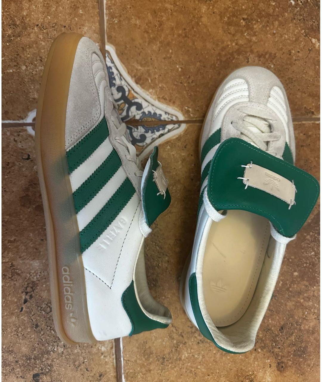 ADIDAS Зеленые кожаные кеды, фото 3