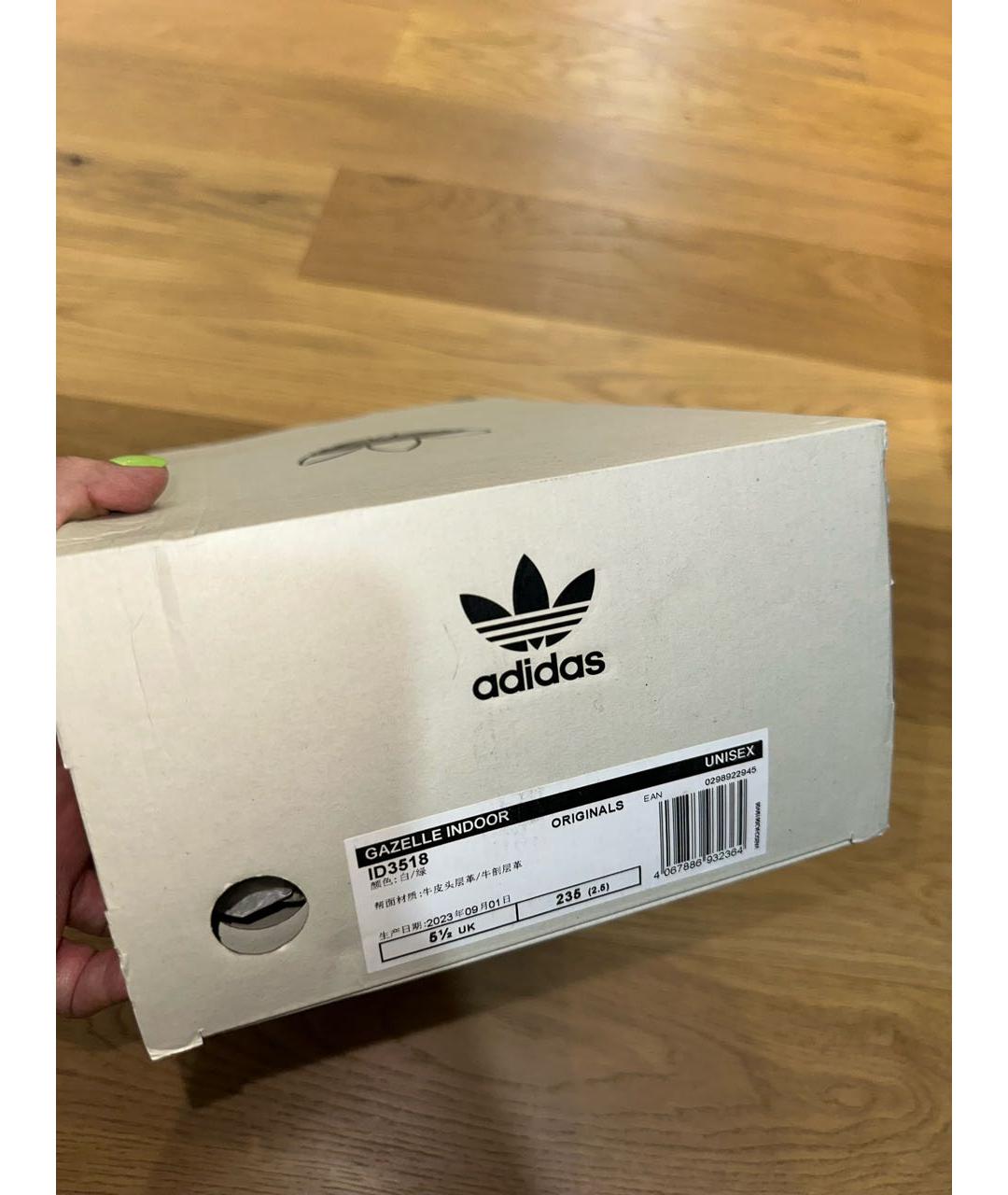 ADIDAS Зеленые кожаные кеды, фото 8