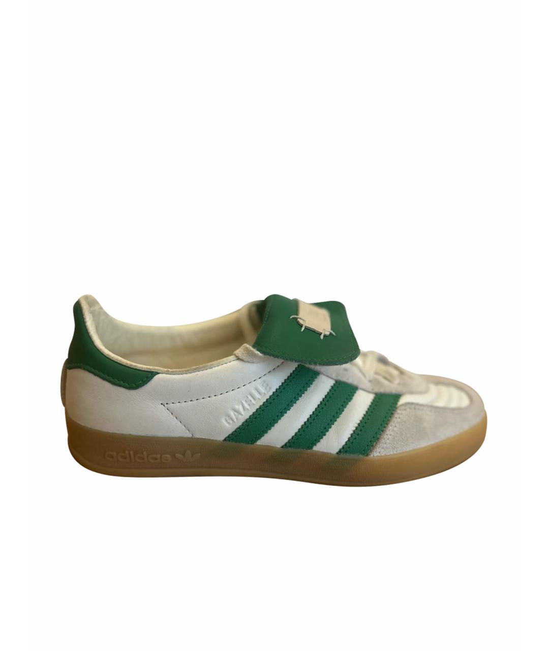 ADIDAS Зеленые кожаные кеды, фото 1