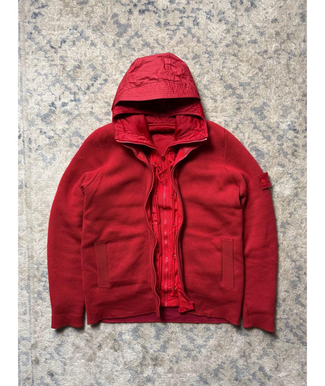 STONE ISLAND Красная шерстяная куртка, фото 9