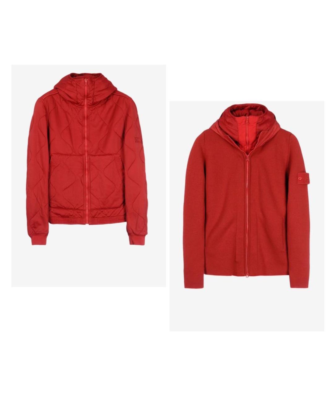 STONE ISLAND Красная шерстяная куртка, фото 8