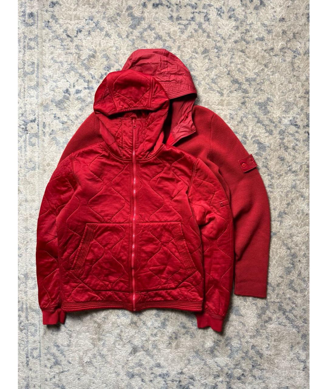 STONE ISLAND Красная шерстяная куртка, фото 2