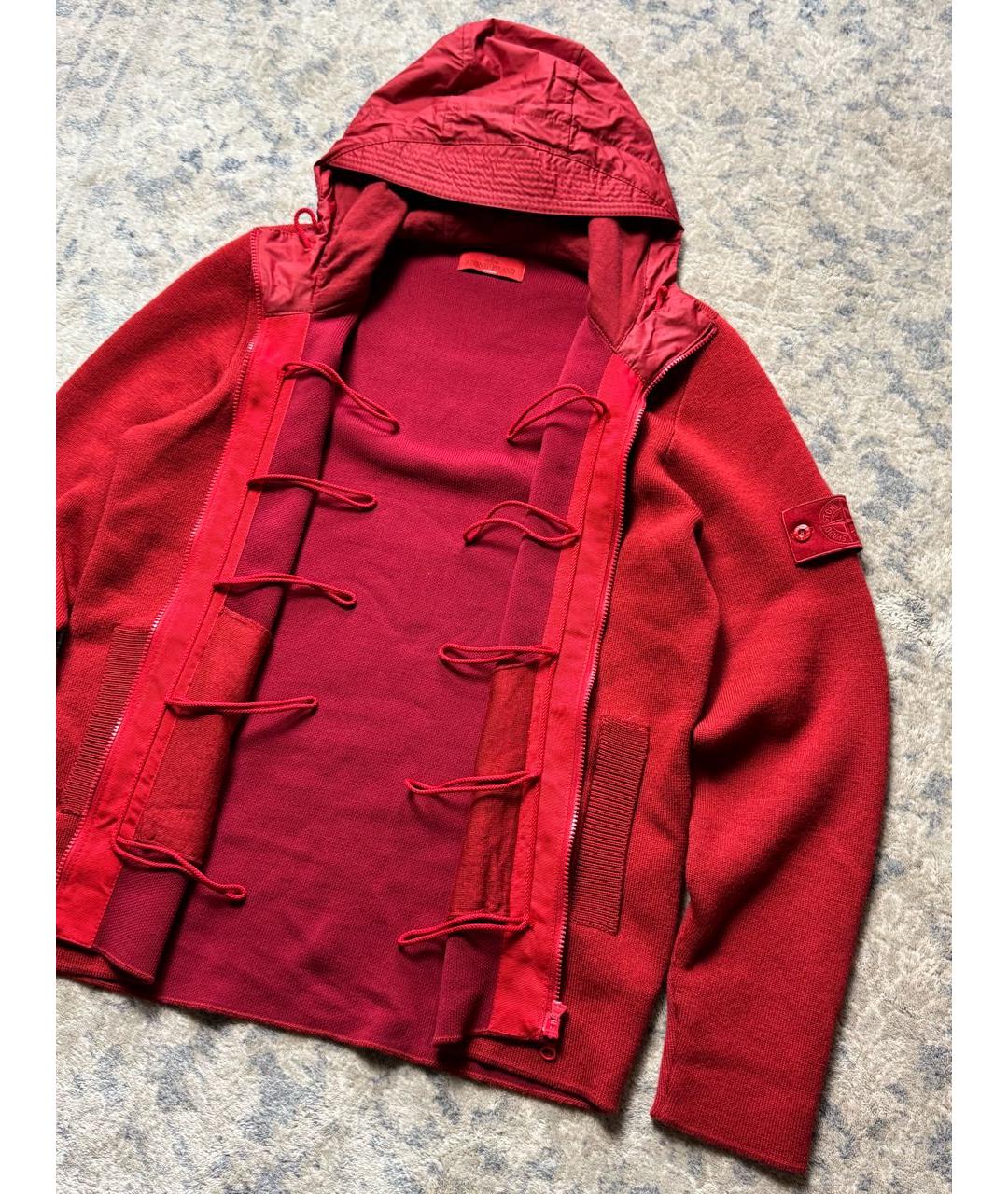 STONE ISLAND Красная шерстяная куртка, фото 6