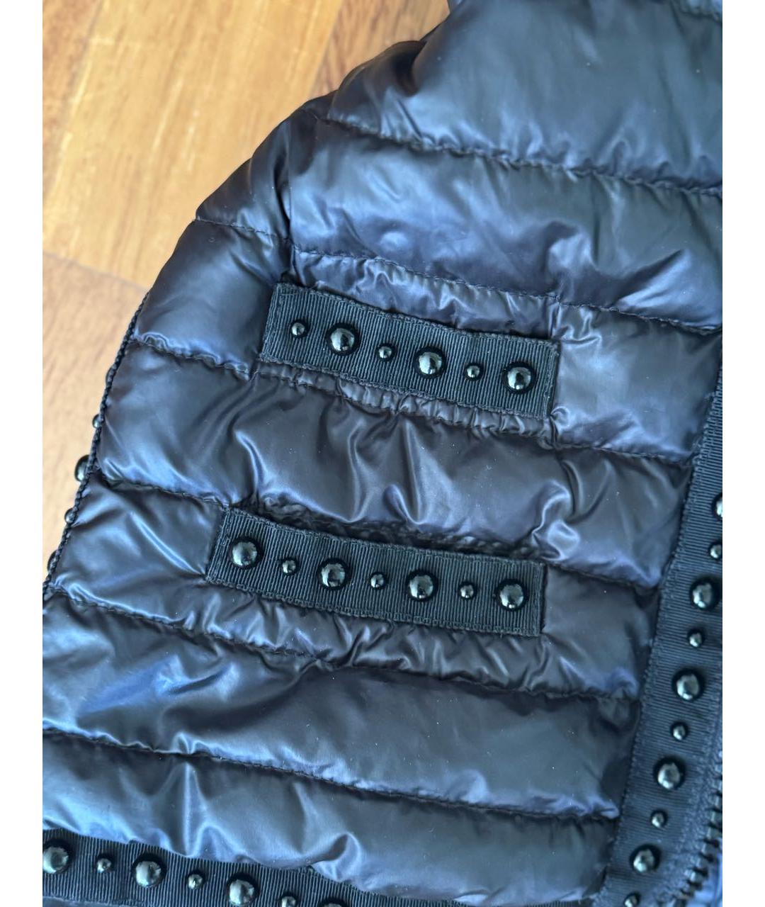 MONCLER Темно-синяя полиэстеровая куртка, фото 4