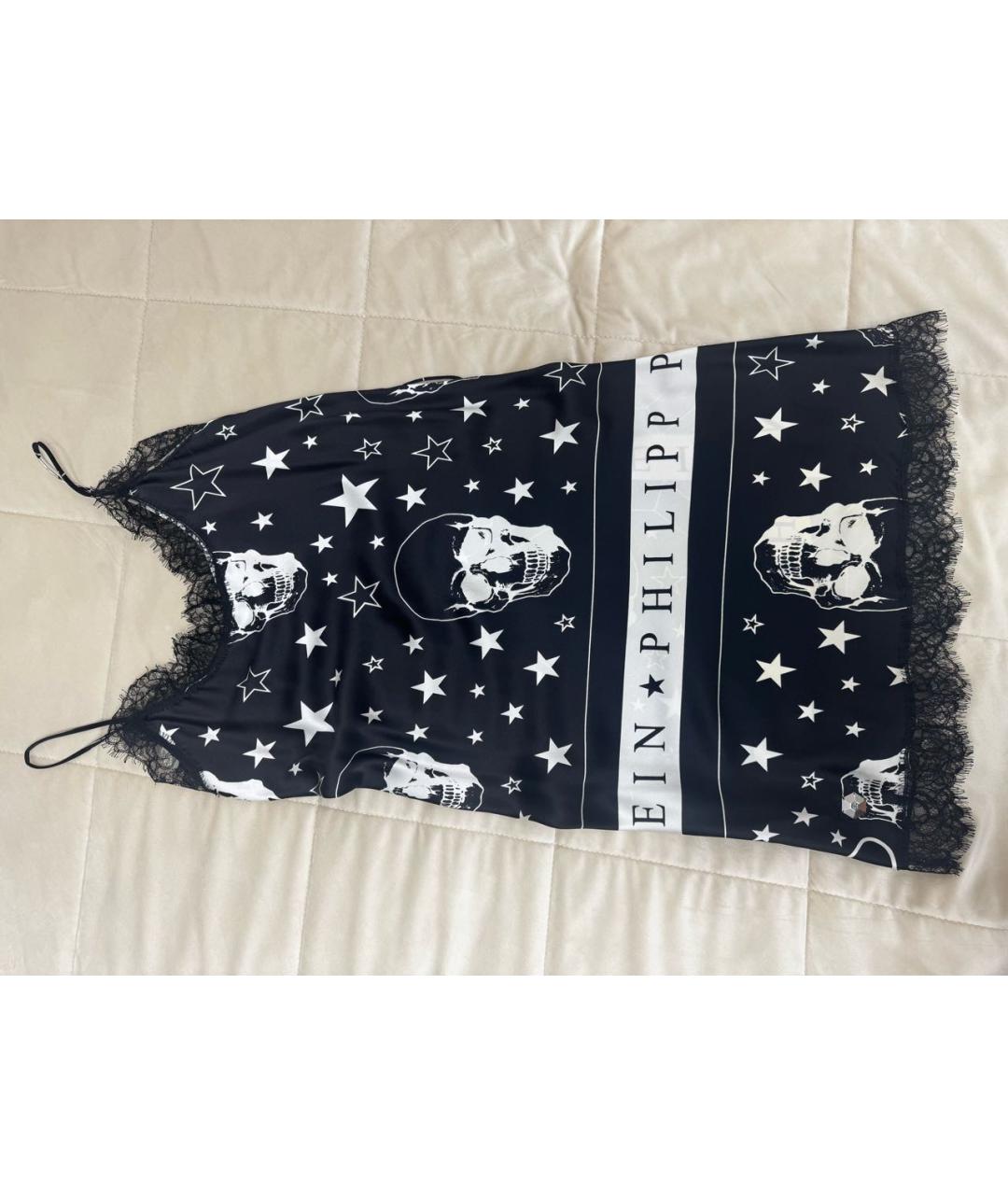 PHILIPP PLEIN Черный шелковый сарафан, фото 5