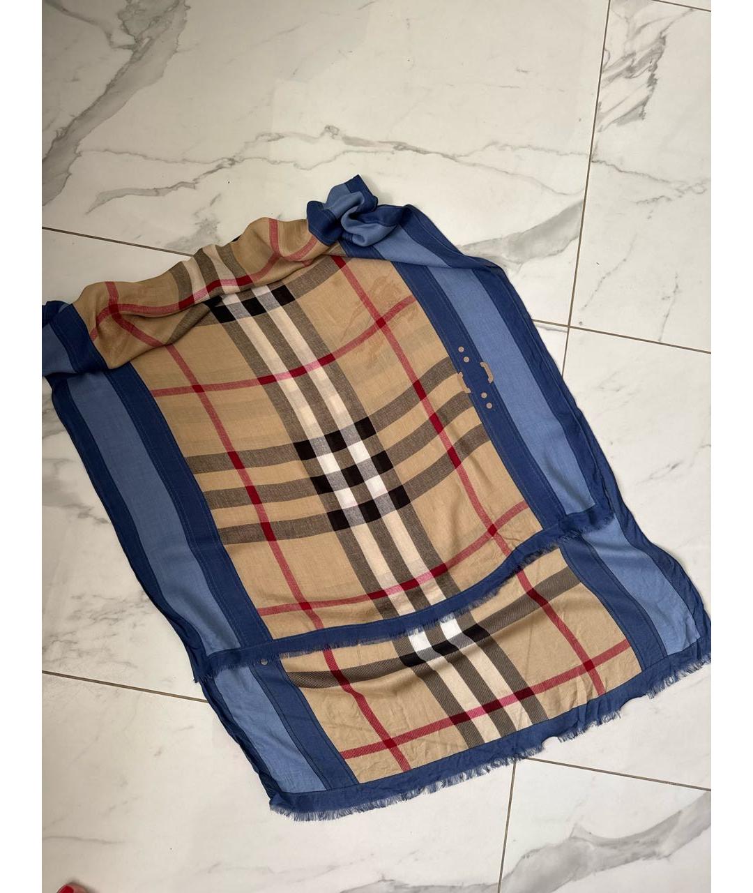 BURBERRY Бежевый платок, фото 7