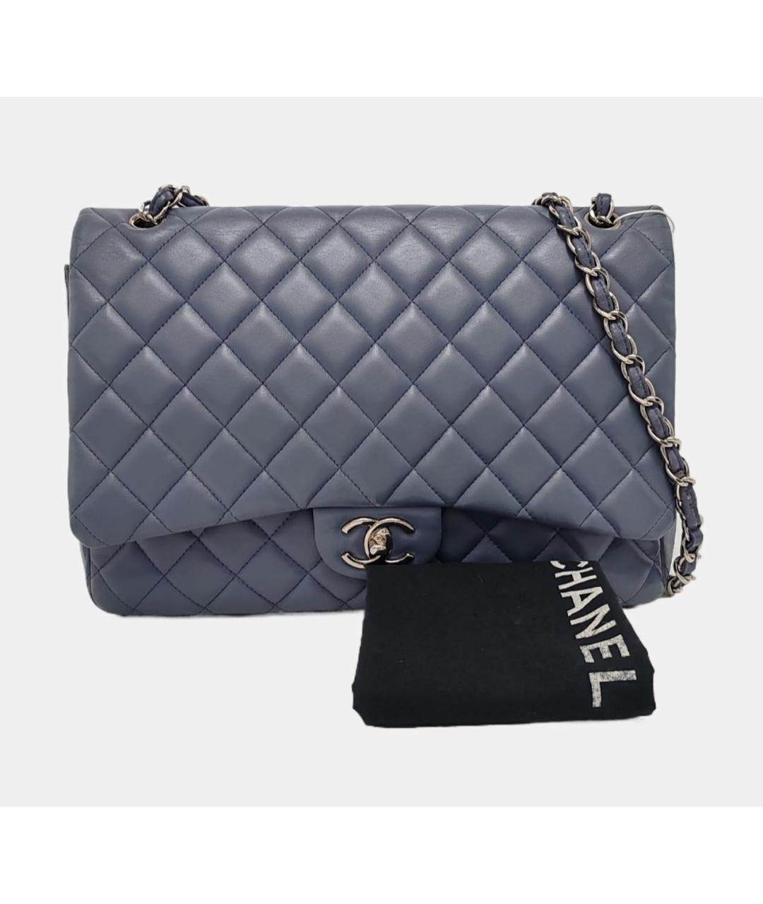 CHANEL Голубая кожаная сумка через плечо, фото 7