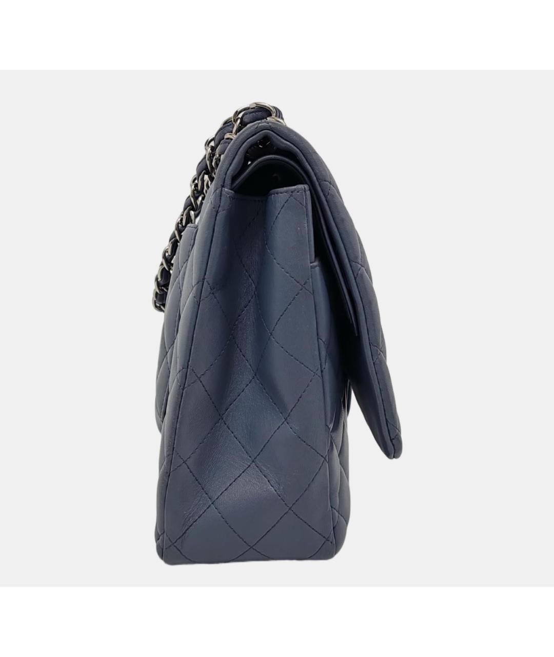 CHANEL Голубая кожаная сумка через плечо, фото 3