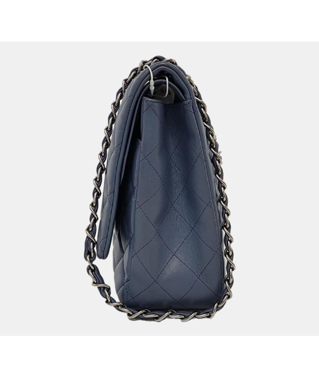 CHANEL Голубая кожаная сумка через плечо, фото 2
