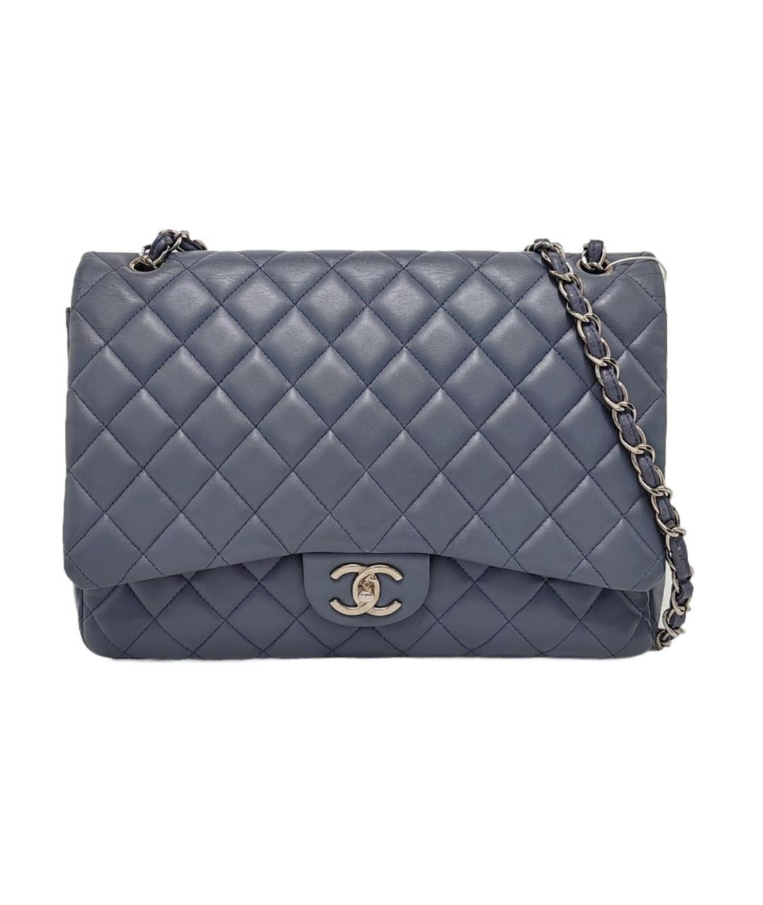 CHANEL Голубая кожаная сумка через плечо, фото 1