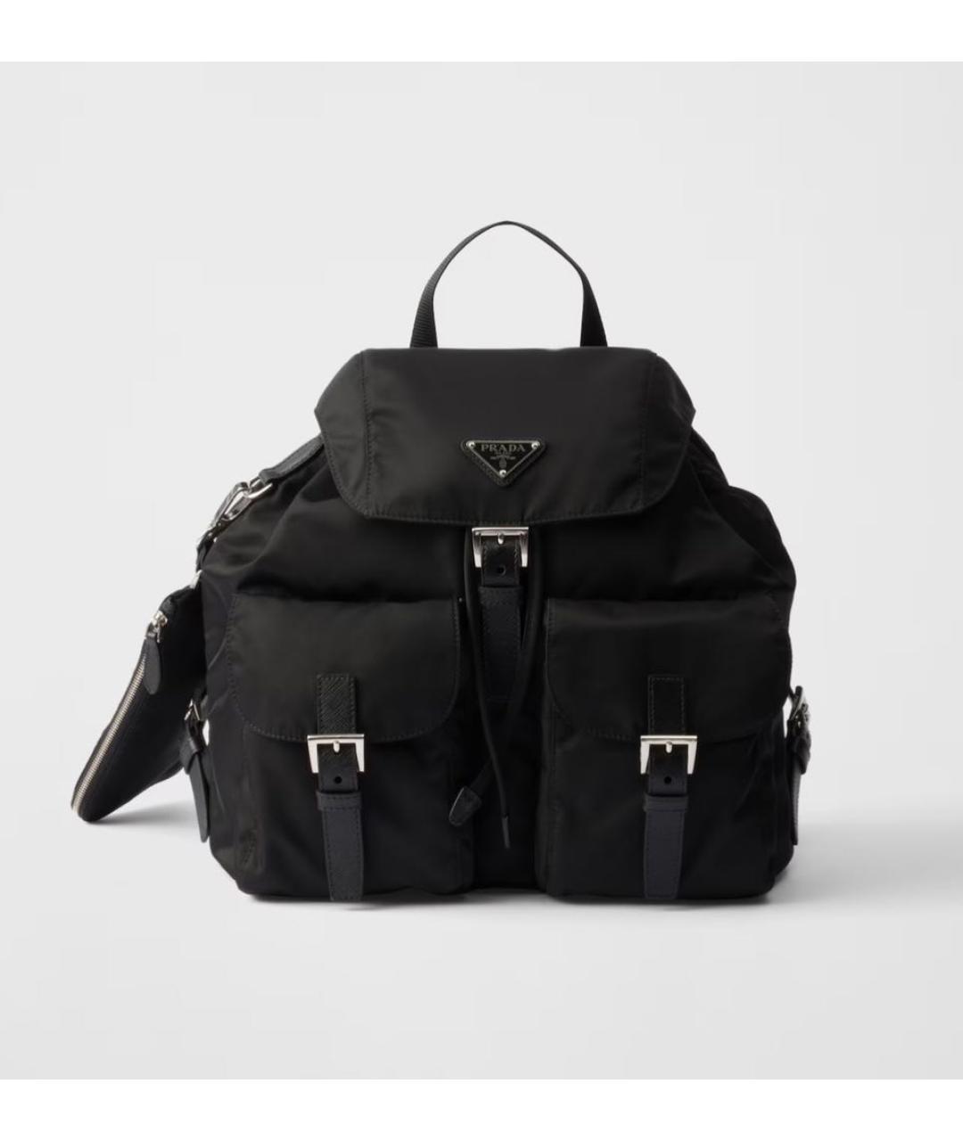 PRADA Черный синтетический рюкзак, фото 6