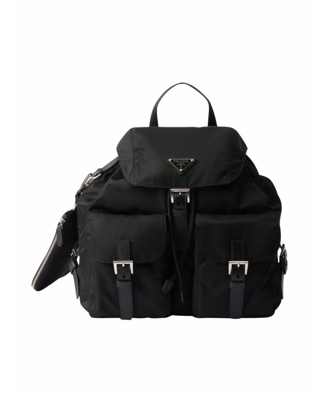 PRADA Черный синтетический рюкзак, фото 1